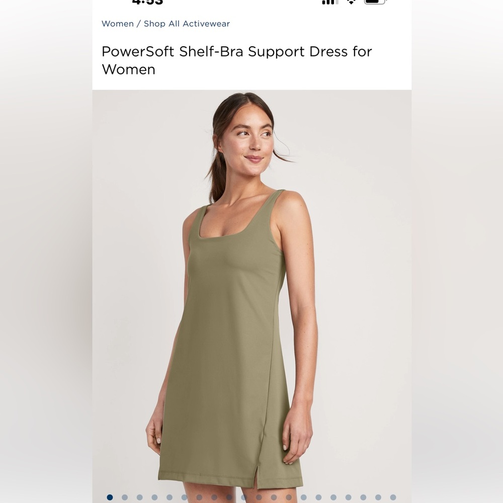 EUC Old navy Powersoft shelf bra support dress